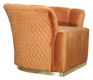 Poltrona Argentario 90x85x70 cm in Velluto Berger ruggine