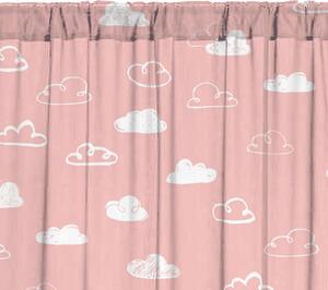 Tenda semi-filtrante Nubols rosa fettuccia con passanti nascosti 140x270 cm
