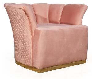 Poltrona Argentario 90x85x70 cm in Velluto Berger cipria