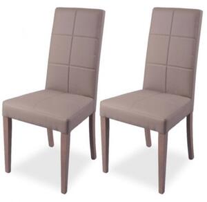 Set 2 Sedie 47x47x101 cm Giada standard tortora