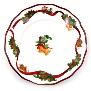 Servizio Piatti di Natale in Porcellana "Christmas Wishes " 18 Pezzi
