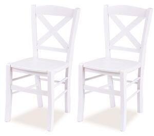 Set 2 Sedia 45x45x89 cm Borgogna bianco