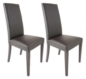 Set 2 Sedie 47x47x101 cm Nancy tortora standard