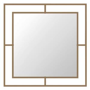Specchio quadrato 58x58 cm Corner con doppia cornice in metallo oro