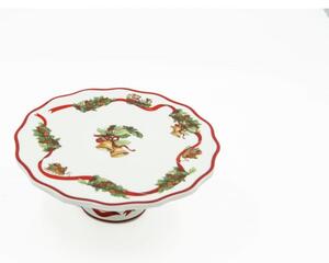 Alzatina per Dolci Natalizia in Ceramica "Christmas Wishes" - Royal