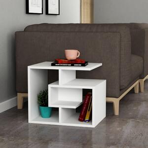 Tavolino da salotto 54x40x45 cm Labirent bianco