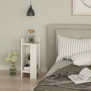 Comodino Sinistro 25x60x25 cm in MDF Elos Bianco