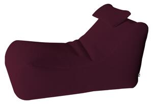 Lettino Chaise Lounge 120x70x65 cm con Cuscino in Poliestere Armonia Bordeaux