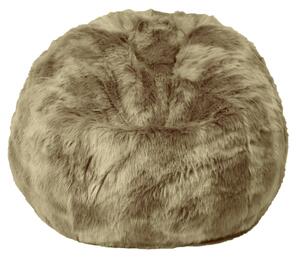 Maxy Pouf 80x80x70 cm in Pelliccia Sintetica Nuvola Beige