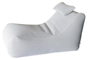 Lettino Chaise Lounge 120x70x65 cm con Cuscino in Poliestere Armonia Bianco