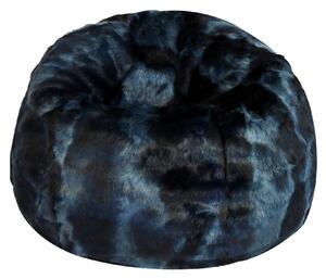 Maxy Pouf 80x80x70 cm in Pelliccia Sintetica Nuvola Blu