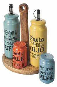 Menage Set Olio Aceto Sale e Pepe in Gres VdE Tivoli 1996 Idee