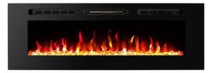 Camino Elettrico da Incasso 46,5x152,4x12,1 cm Effetto Fiamma 1500W Amadeo 60 Nero