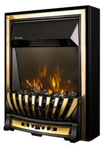 Camino Elettrico da Incasso 59,2x48,2x13 cm Effetto Fiamma 2000W Meridian Nero