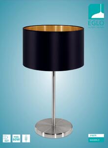 Lampada da tavolo glamour Maserlo oro, nero, in tela, EGLO