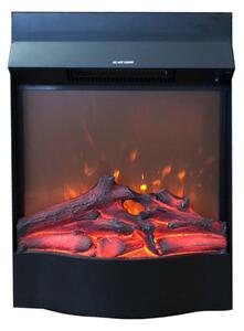 Camino Elettrico da Incasso 62,4x44,8x16,5 cm Effetto Fiamma 1600W Corsica Nero