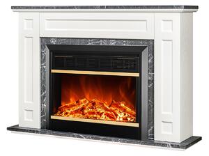 Camino Elettrico da Pavimento 78x115x27 cm Effetto Fiamma 1500W Firida & Mars