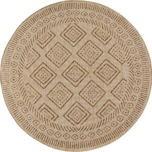 Tappeto da interno/esterno rotondo beige ø 120 cm Mira 1452 – Ayyildiz Carpets