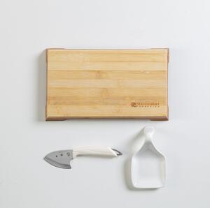Kit Aperitivo Tagliere Legno Bicolore 30,3x17,7x2,8 cm con Accessori
