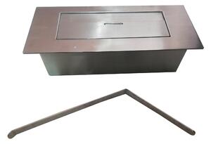 Bruciatore a Bioetanolo per Camini 1,5L 30x12,5x8cm in Acciaio