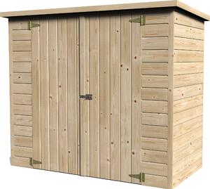 Casetta Box da Giardino per Bici e Secchi Differenziata 1,93x0,98m Senza Pavimento in Legno Abete 12mm Bike Box