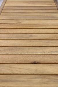 Panca rettangolare da esterno in legno di acacia 3 posti 150x40x45h cm Honey