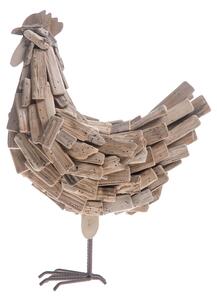 Gallina Decorativa in Legno H 43 cm