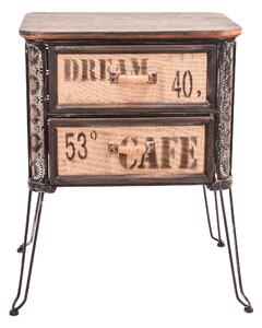 Mobile Vintage con 2 Cassetti H 635 cm