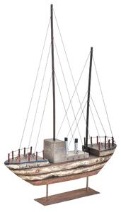 Modellino Barca Legno Anticata 50x69H cm