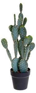 Pianta Artificiale Cactus Opunthia con Vaso H 56 cm
