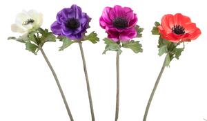 Set 12 Fiori Artificiali di Anemone H 37 cm