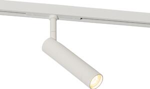 Faretto moderno bianco per sistema binario monofase - Slimline Uzzy