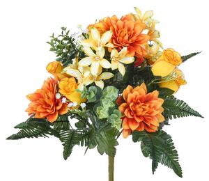 Set 2 Bouquet Artificiali con Dalie Arancioni