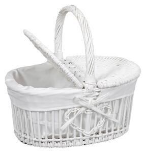 Set 2 Cestini in Vimini con Manico Larghezza 33 cm