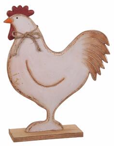 Set 2 Galli Decorativi in Legno H 31,5 cm