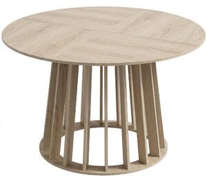 HOMCOM Tavolo da pranzo rotondo per 4-6 persone, Ø 120 x 75 cm, legno naturale | Aosom Italy