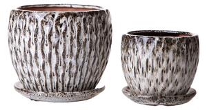 Set 4 Vasi di Ø 19 e 14 cm Damascato