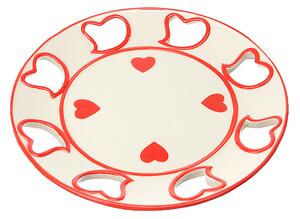 Set 2 Piatti con Cuori H 26 cm