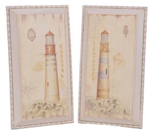 Set 2 Quadri Faro Marino H 495 cm
