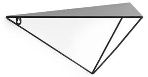 Mensola Teg prisma in acciaio finitura nera 40 x 20 cm