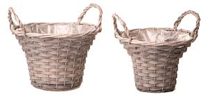 Set 4 Cesti Ø 27 H 24 cm con Manici
