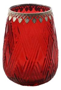 Set 2 Portacandele Decori Metallo h 20 cm