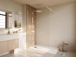 Parete per doccia walk-in Bianco opaco 140x200 cm Vetro 6 mm - DAREN