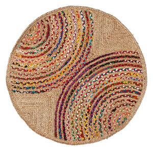 Tappeto rotondo Graciela in juta e cotone multicolore Ø 100 cm