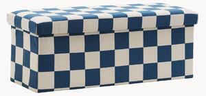 Pouf contenitore per bambini Check Teal