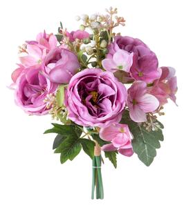Set 3 Bouquet Artificiali Cabbage Rose 35 cm