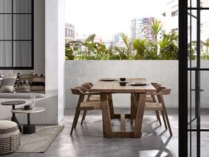 Tavolino Delano in terrazzo grigio e gambe in acciaio finitura nera Ø 55 cm