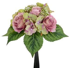 Set 3 Bouquet Artificiali con Rose H 31 cm