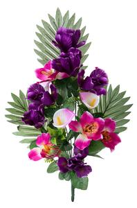 Set 3 Fiori Artificiali Frontale Iris Calle 52 cm