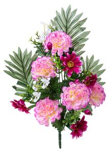 Set 3 Fiori Artificiali Frontale Dalia Margherita x12 49 cm